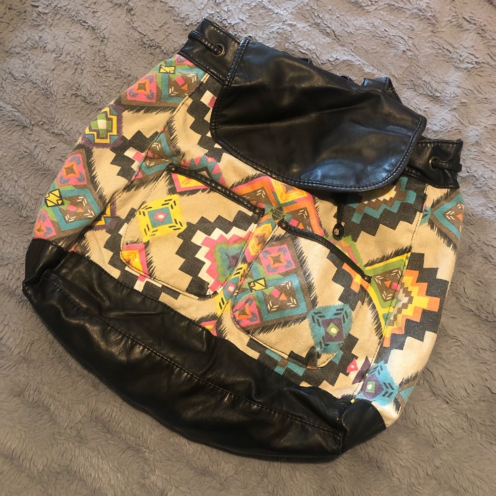 Aztec Patterned Backpack - image 1